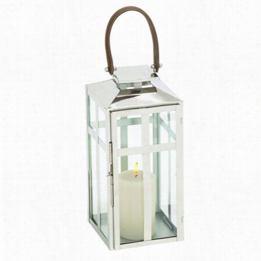 Woodland Imports  23607 17"" ; Traditional Styl E Designer Steel Candlle Lantern