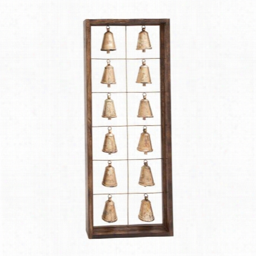 Woodland Imports 26859 68&quuot;" Thee Spiritual Wood  Metla Bell Frame