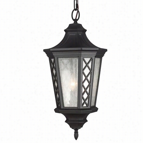 Feiss Ol9511txb Wembley Park 23-3/4""h 3 Light Outdoor Pendant In Tex Tured Black