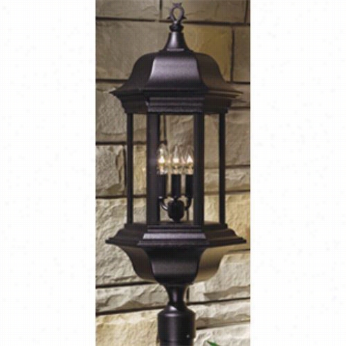 Hanover Lantern B4129 Medium Signature Manor 25w Pre Socket 3 Light Outdoor Post Lamp