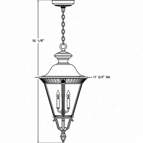 Hanover Lantern B53620 Large Stockholm 25w Per Socket 4 Lighht Outdoor Hanging Lantern