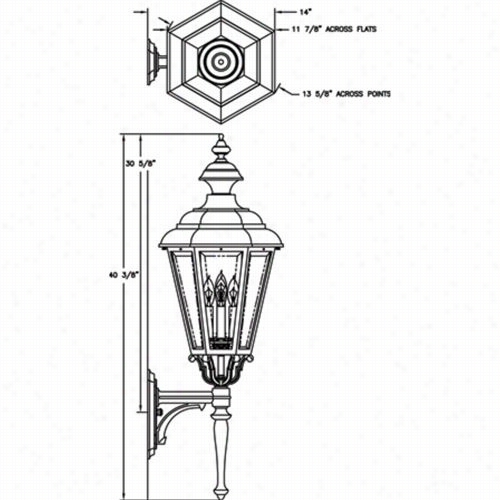 Hanover Lantern B9415 Alrge Jamestown 25w Per Socket 4 Light Outdoor Wall Light