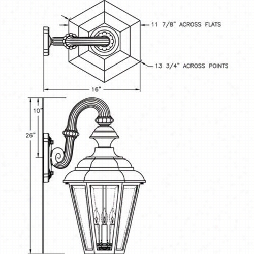 Hanover Lantern B94frm Large Jamestown 25w Per Socke T 3 Light Outdoor  Wall Light