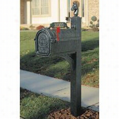 Hanover Lantern M80s Pine Dale Mailbox Square Pole With Vinyl Numbers Sign