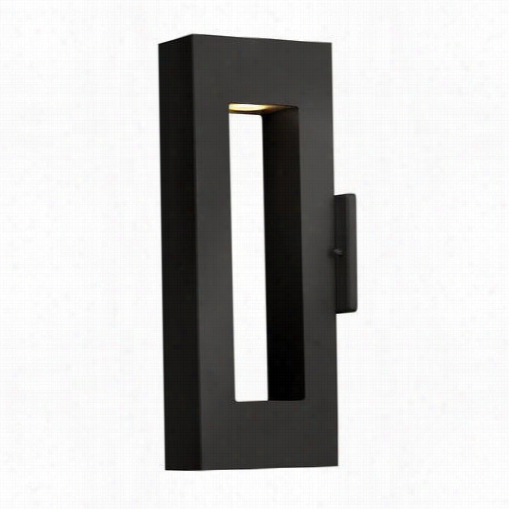 Hinkley Ilgh Ting 1640sk-led Atlantiss Medium 2 Light Outdoor Wall Sconce In Satin Black