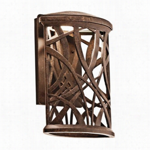 Kichler Lighting 49249aagzled Maya Palm Led Outdoor Wall Bracket