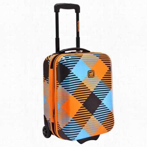 Loudmouth Luggage Lm09004mw18 Microwave 18"&quo T; Exlandable Rolling Lggage In Orange/blue