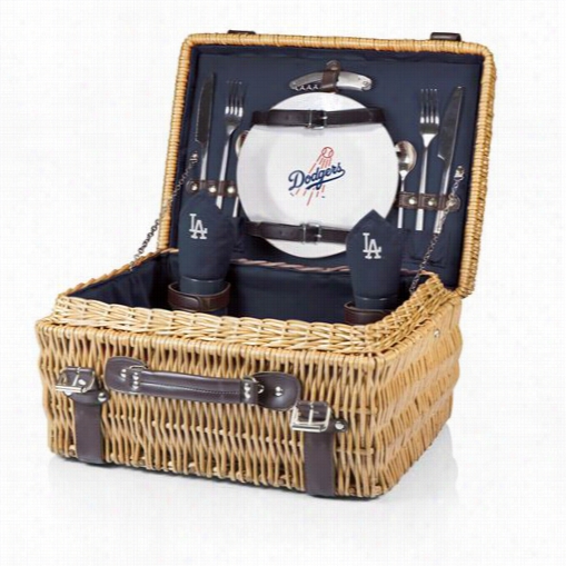 Picnnic Time 208-40-138-134-3 Champion Picnic Basket In Navy/slate With Los Angeles Dodgers Digital  Print