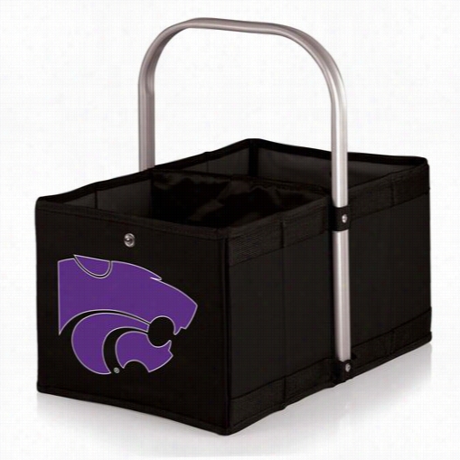 Picnic Time 546-00-179-254-0 Urban Kansas State Wildcats Digital Print Basket Iin Black