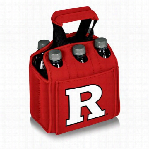 Picnic Time 608-00-100-084-1 Six-pack Rutgers University Scarlte Knights Digital Print Cooler Tote In Red