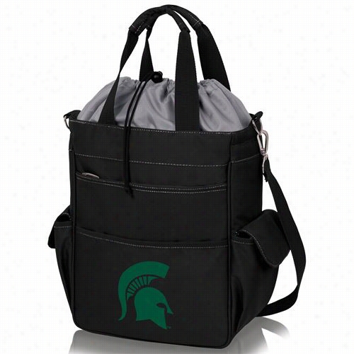 Picnic Time 614-00-175-354-0 Activo Michigan State Spartans Digital Print Waterproof Carry In Black