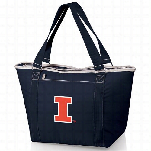 Picnic Time 619-00-138-212-0 Topanga U Of Illinois Fighting Illini Embroidered Cool Er Tote In Navy