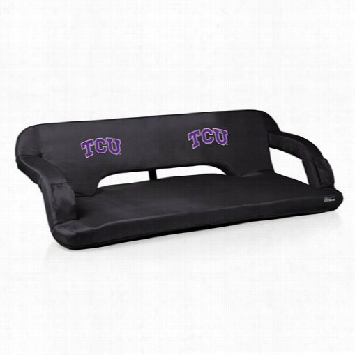 Picnic Time628-00-179-844-0 Reflex Texas Christtian University Horned Frogs Digital Prin Ttravel Couch In Black