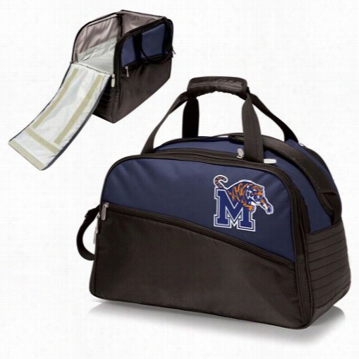 Picnic Time 671-00-138-754-0 Sstratus University Of Memphis Tigers Digita Lprint Duffel Bag In Navy/slate