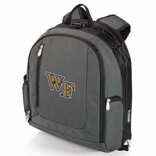 Picnic Time 730-00-679-14-0 Ptt Avigator Wake Forest University Digital Printcooler Backpwck In Dark Grey/black