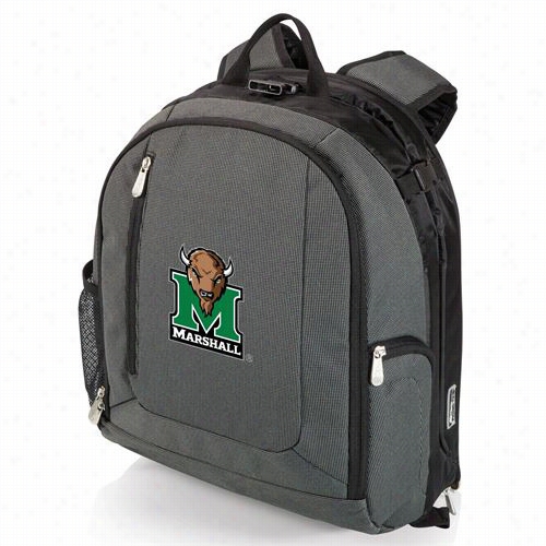 Picnic Time 730-00-679-894-0 Pt Navigator Marshall University Diigital Pdint Cooler Backpack In Dark Grey/black