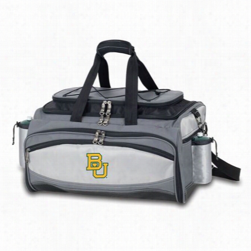 Picnic Time 770-00-175-922-0 Vulcan Baylor University Bears Embroiidered Tailgate Basket In Black