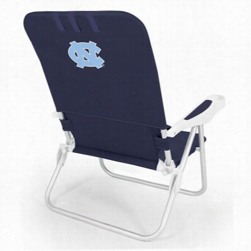 Picnic Time 7 90-00-138-414=0 Monaco University Of North Carolina Tar Heels Digital Print Beach Chair In Blhe