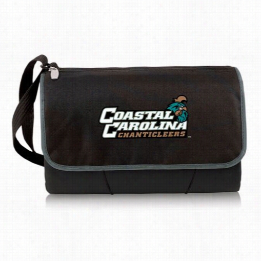 Picnic Time 820-00-175-734-0 Coastal Carolina Chanticleers Digital Print Blanket Tote In Black