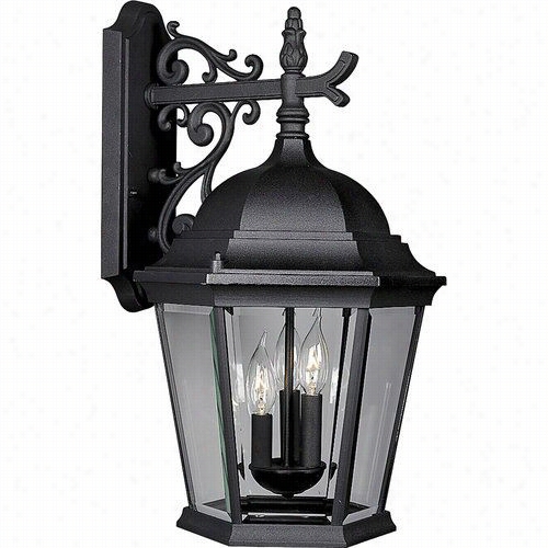 Progress Lightign P5690-31 Welbourne 3 Light Cast Wall Lantern In Textured Black