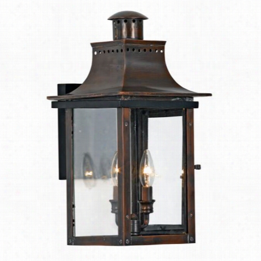 Quoisel Cm8410ac Chalmers 2 Light Outdoor Wall Sconce In Aged Copper