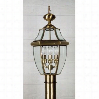 Quoizel Ny9045a Newbury 4 Light Outdoor Post Light In Antique Brass