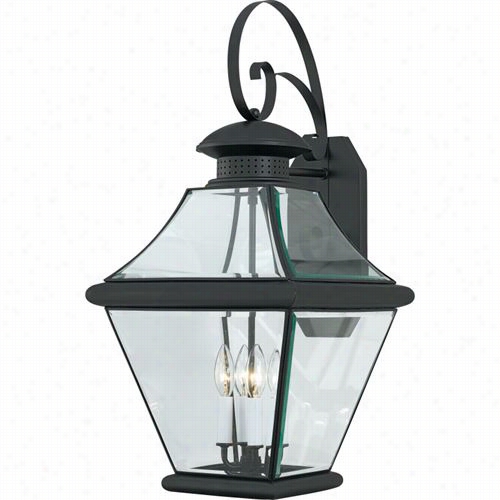 Quoizel Rj8414k Rutledge 4 Light Outdoor Wall Sconce In Mystic Black