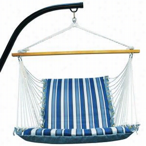 Algoma 1500-135142 Soft Comfort Cushion Hanging Chair - Tropical Palm Stripe Blue