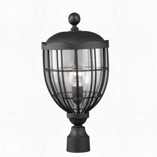 Feiss Ol9807txb River North 19""h 1 Light Outdoo Post Light In Textured Black