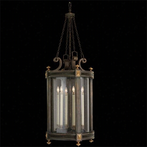 Fine Art Lamps 56438 Beekman Place 5 Light Outdoor Penant In Weathered Woodland Brown