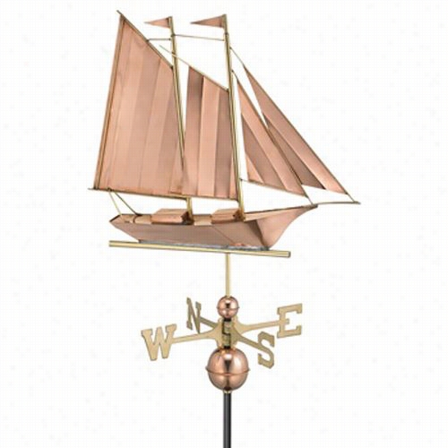 Good Directions 960p Schponer Weathervane I N Polished Copper