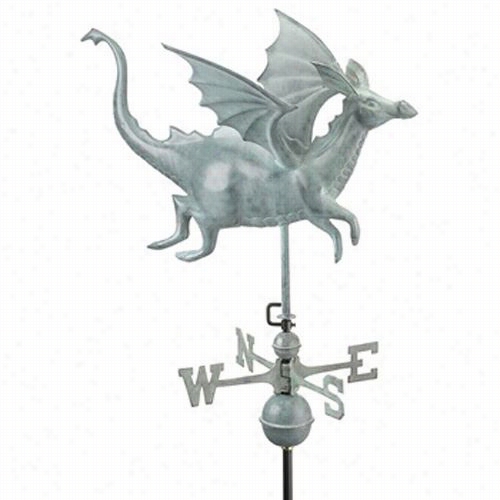 Good Directions 9672v1 Dragon Weathervane In Blue Verde