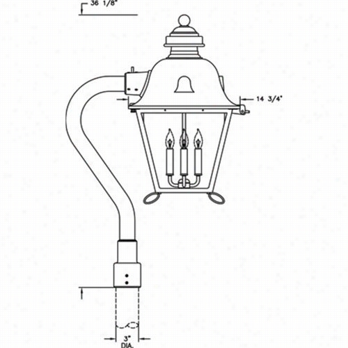 Hanover Lantern B8439 Grande Jefferson Signature 25w Per Socket 4 Light Outdoor Post Lamp