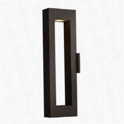 Hinkley Lighting 1644sk Atlantis 20w Large 2 Light Outdoor Wll Sconce In Satin Black