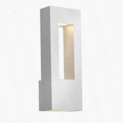 Hnkley Lighting 1648sw-led Atlantis 2.4w Medium 2 Ligh Outdoor  Wall Socnce In Satin White