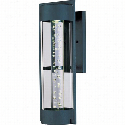 Maxim Lighting 88352clte New Age Led 1 2-1/2&quo T;" 1-light Ojtdior Wall Lantern In Textured Eobny With Cle Ar Glass