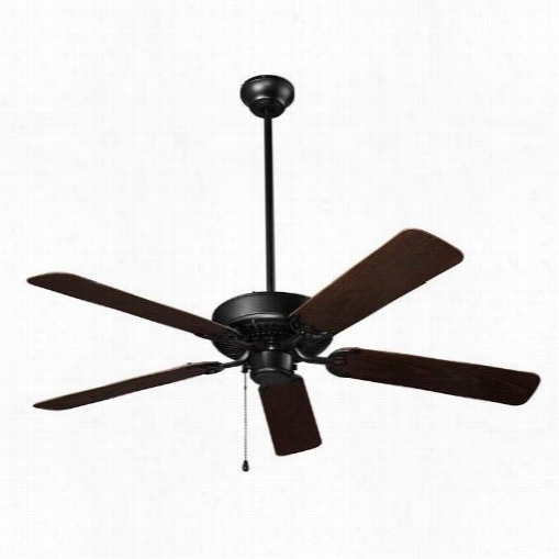 Nutone Cfo52bq Outdoor 52"" Ceiling Fan In Barbeque Black With Darkness Ash Blade - Blades Included