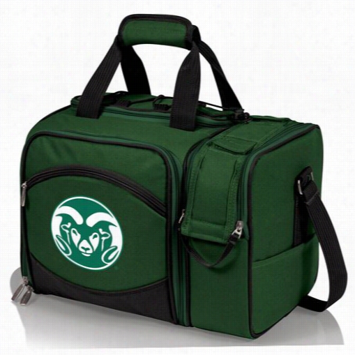 Picnic Time 508-23-123-132-0 Malibu Colorado State Rams Embroidered Tote In Huner Green