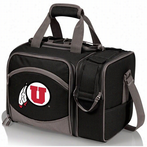 Picn Ic Time 508-23-175-022-1 Malibu University Of Utah Tes Embro Idery Tote In Black