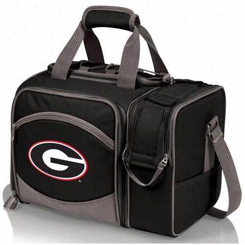 Picnic Time 508-23-175-182-0 Amlibu University Of Georgia Bulldogs Embroidered Tote In Black