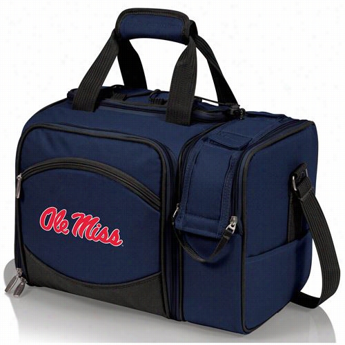 Picnic Time 508-23-915-372-0 Malibu Seminary Of Learning  Of Mississippi Rebels/olemiss Embroidered Tote In Navy