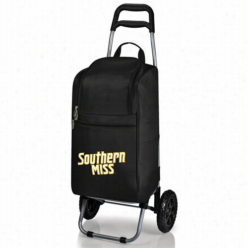 Picnic Time 545-00-175-744-0 University Of Southwrn Mississippi Oglden Eagles Digital Print Cart Cooler In Black