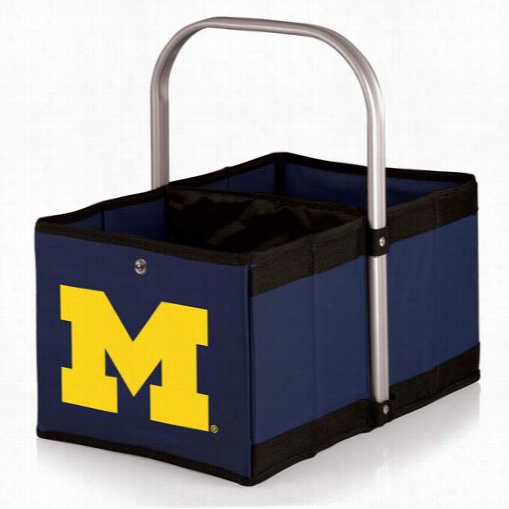 Piicnic Time 546-00-138-434-0 Urban University Of Michigan Wolverines Digital Newspaper Basket In Navy/slate