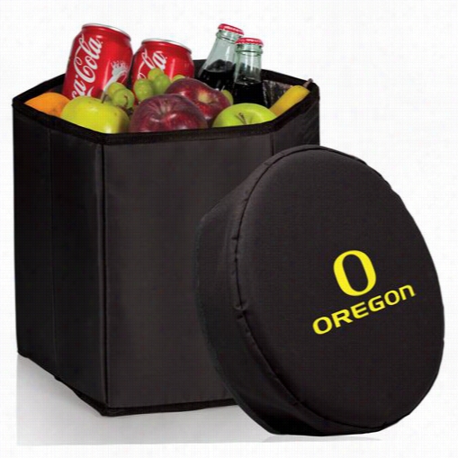 Picnic Time 596-00-179-474-0 Seminary Of Learning  Of Oregon Ducks Digital Print Bongo Cooler Ands Eati N Black