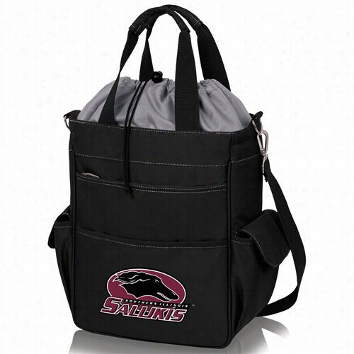 Picnic Ti Me 614-00-175-034-1 Activo Soouthern Illinois University Salukis Digital Print Waterproof Tote In Black