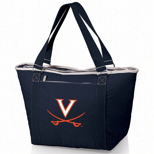 Picni Ctime 6190-0-138-594-0 Topanga University Of Virgi Nia Acvaliers Digital Print Cooler Tote In  Navy