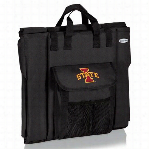 Picnic Time 627-00-179-234-0 Stadium Iowa State University Cyclones Digital Print Seat In Black