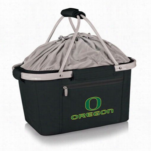 Picnic Time 645-00-175-474-0metro University Of Oregon Ducks Digital Print Basket In Black