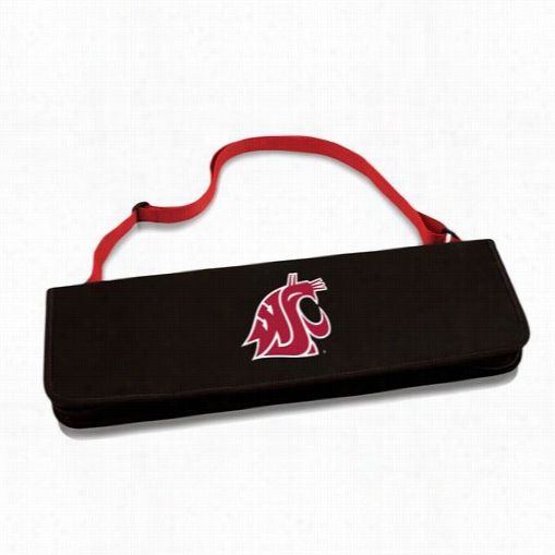 Picnic Time 747-03-100-634-0 Metro Washington Stae Cougars Digitalp Rint Bbq Tote In Red