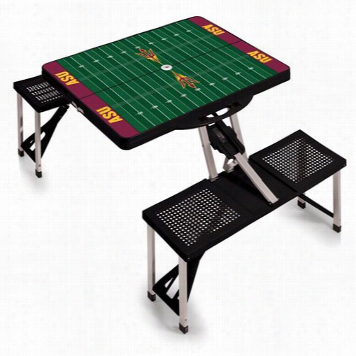 Picnic Tome 811-00-175-025-0 Arizona State Sundevils Ddigital Picnic Sport Table In Black